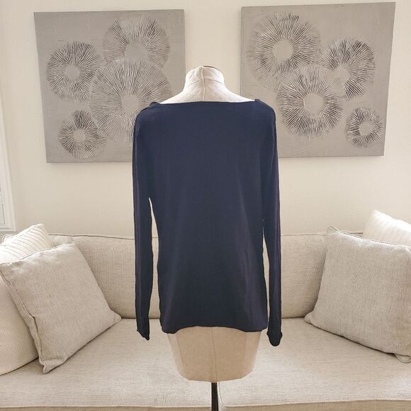 🌹 HALOGEN 🌹 Cowl Neck Long Sleeve Knit Top - [Medium, Black] - Picture 6 of 11